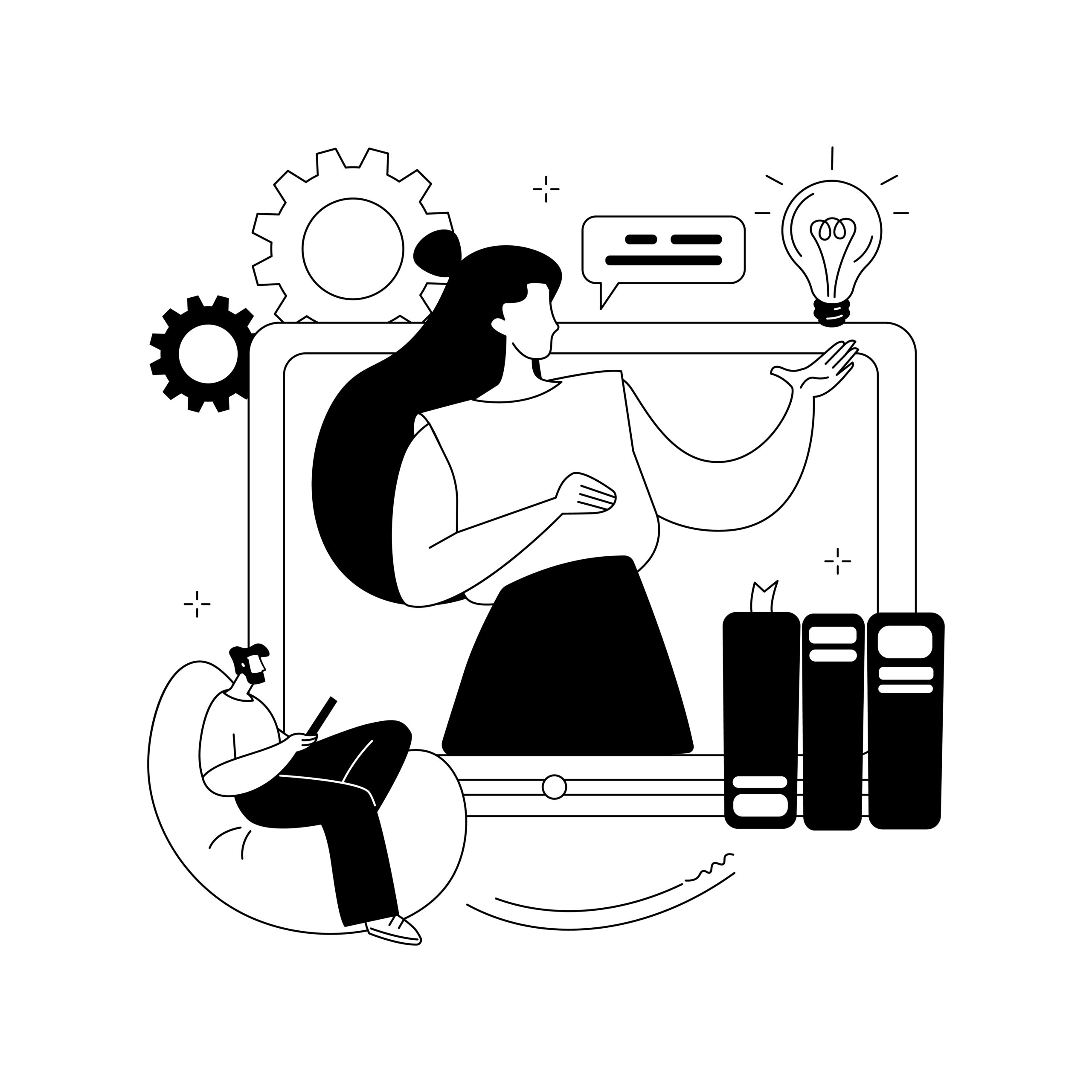 Video tutorial abstract concept vector illustration.